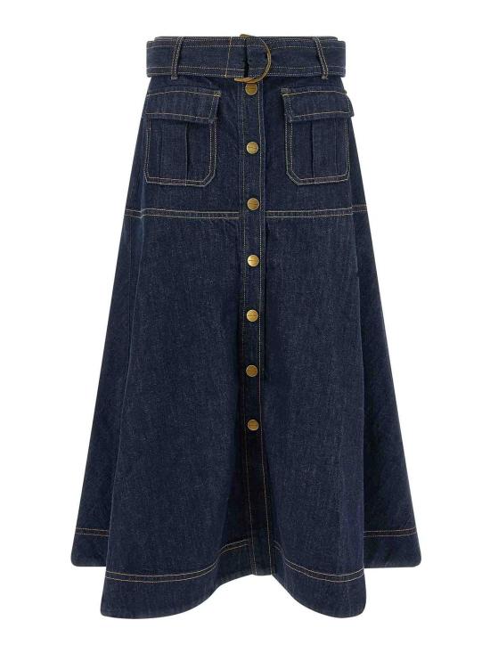 26FW 짐머만 미디 스커트 0520SF26RHABL BLUE