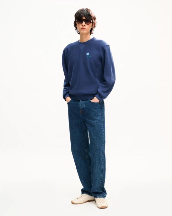 26FW 겐조 긴팔 티셔츠 FG6 5SW275 4MJ 79 BLUE BLACK DOM - KENZO
