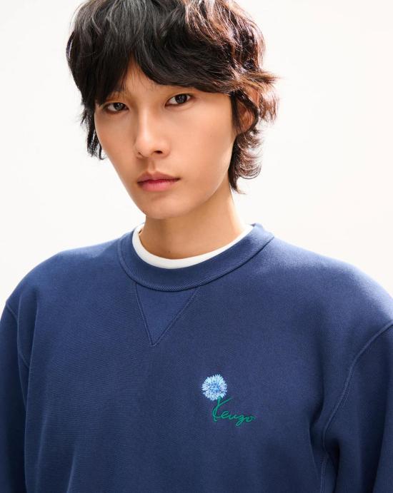 26FW 겐조 긴팔 티셔츠 FG6 5SW275 4MJ 79 BLUE BLACK DOM - KENZO