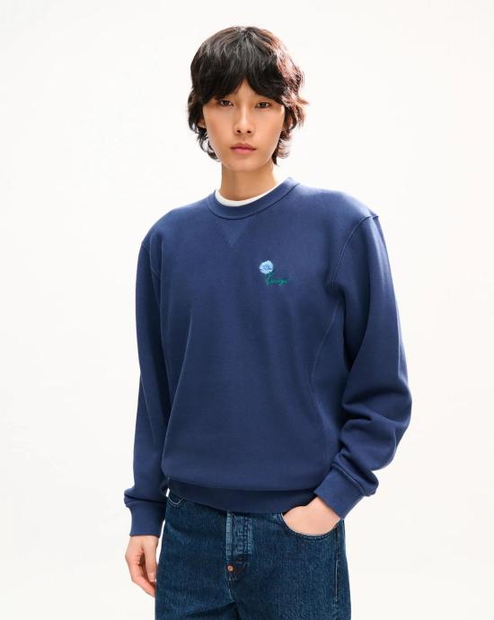 26FW 겐조 긴팔 티셔츠 FG6 5SW275 4MJ 79 BLUE BLACK DOM - KENZO