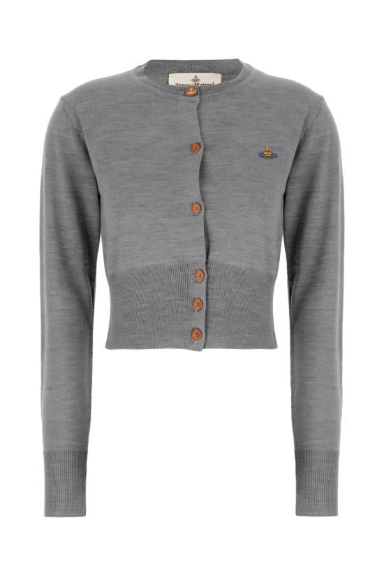 26FW 비비안웨스트우드 베아 크롭드 가디건 1803002U Y001V P001 DARK GREY MELANGE DOM