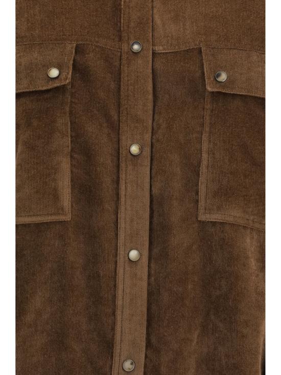 26FW 브루넬로 쿠치넬리 셔츠 MG547M1V06 C9812 SIGARO - BRUNELLO CUCINELLI