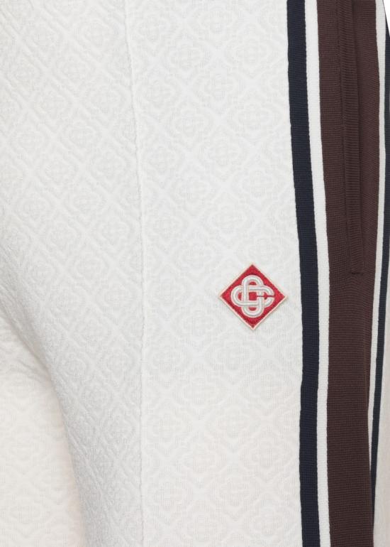 26FW 카사블랑카 팬츠 MAW26KW147801VISCOSE BLEND WHITEBROWNNAVY - CASABLANCA