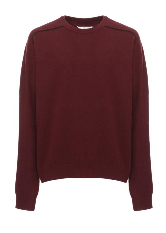 26FW 마르지엘라 버진 울 크루넥 스웨터 버진 울 크루넥 스웨터 S50HL0070M13303211F Burgundy