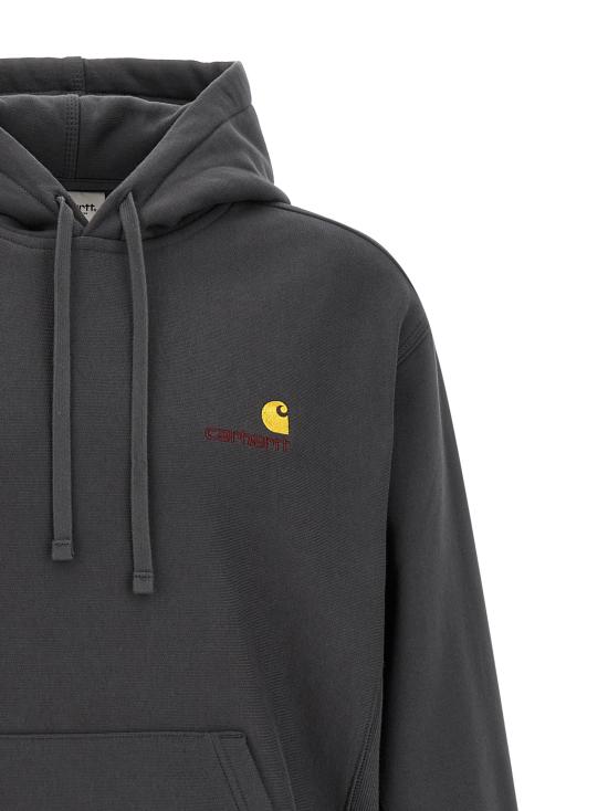 26FW 칼하트 WIP 후드 아메리칸 스크립트 스웨트셔츠 I02827987XX Gray - CARHARTT WIP