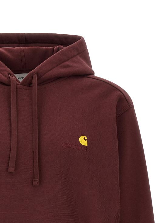 26FW 칼하트 WIP 후드 아메리칸 스크립트 스웨트셔츠 I028279826XX Bordeaux - CARHARTT WIP