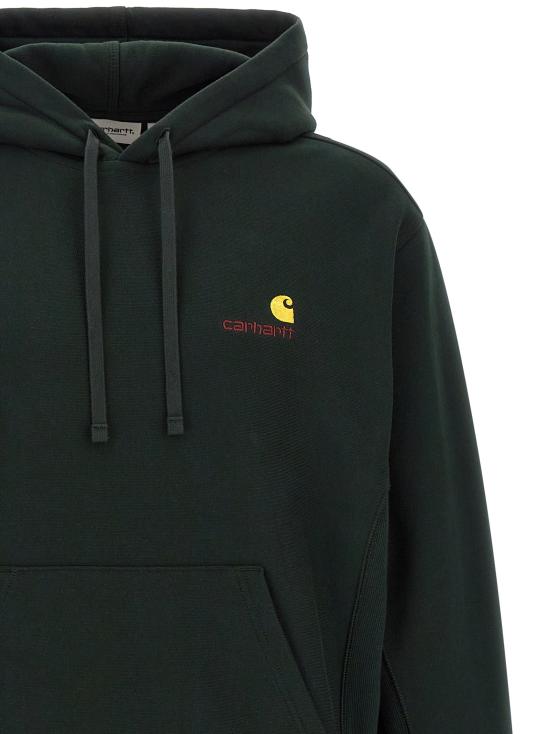 26FW 칼하트 WIP 후드 아메리칸 스크립트 스웨트셔츠 I0282793T6XX Green - CARHARTT WIP