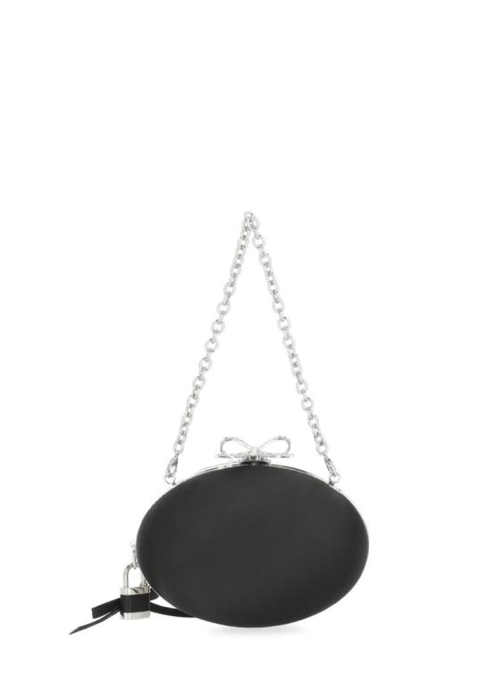 26FW 셀프 포트레이트 클러치/파우치 PF26322BBBLACK SATIN OVALBLACK