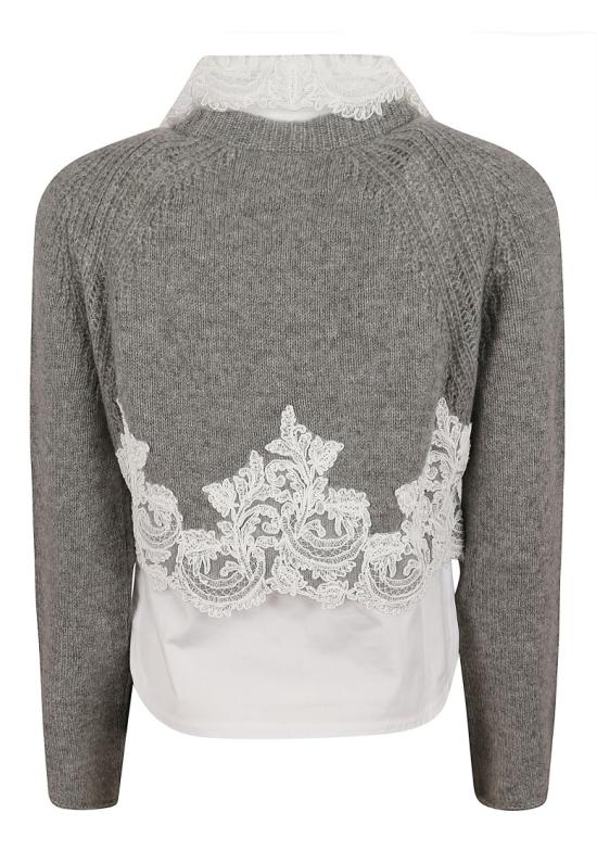 26FW 에르마노 설비노 니트웨어 D495M319 APPYI Grey - ERMANNO SCERVINO