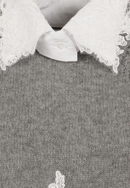 26FW 에르마노 설비노 니트웨어 D495M319 APPYI Grey - ERMANNO SCERVINO