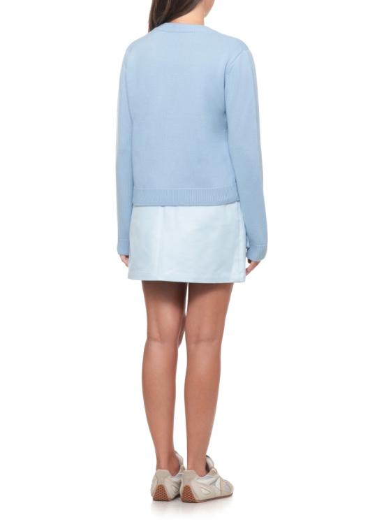 26FW 카사블랑카 니트웨어 WAW26KW143501MERINO STACKED LOGO Blue - CASABLANCA