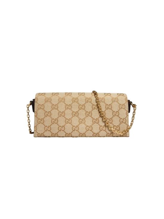 26FW 구찌 GG 마몽 카드 케이스 지갑 A006YU FAGH8 Brown - GUCCI