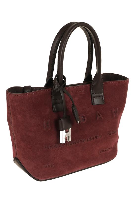 26FW 호간 토트백 KBW01TA4100UGM Burgundy - HOGAN