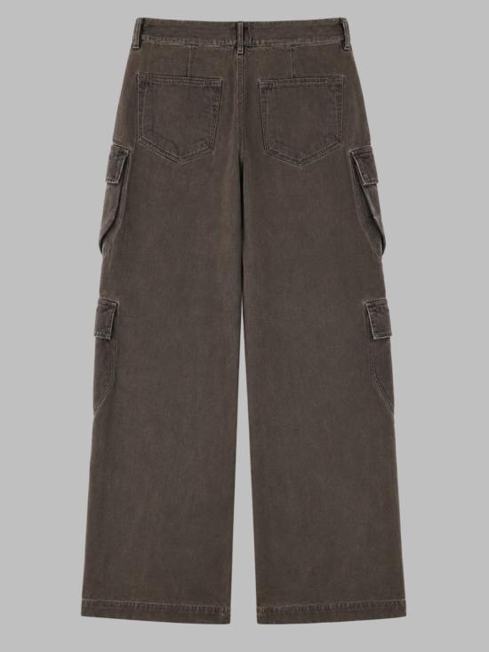  릭 오웬스 데님 팬츠 드릭슈드 카고 진 브라운 - RICK OWENS