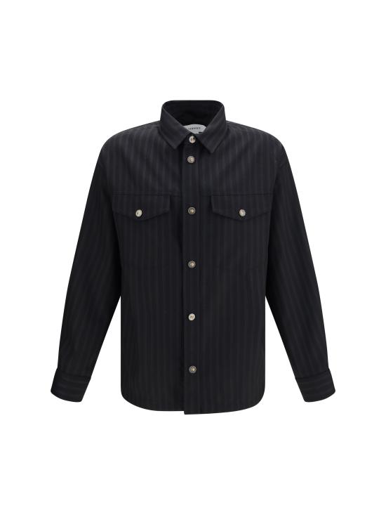 26FW 베르사체 긴팔 셔츠 10268331A19207 1B000 BLACK