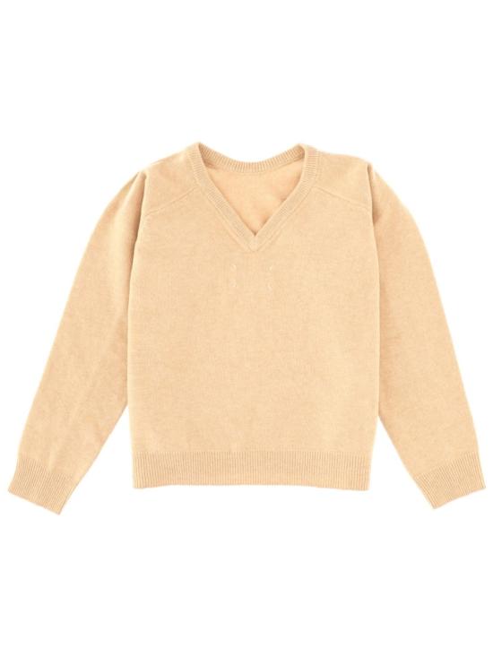  마르지엘라 스웨터 Maison Margiela 울 저지 점퍼 베이지 - MAISON MARGIELA