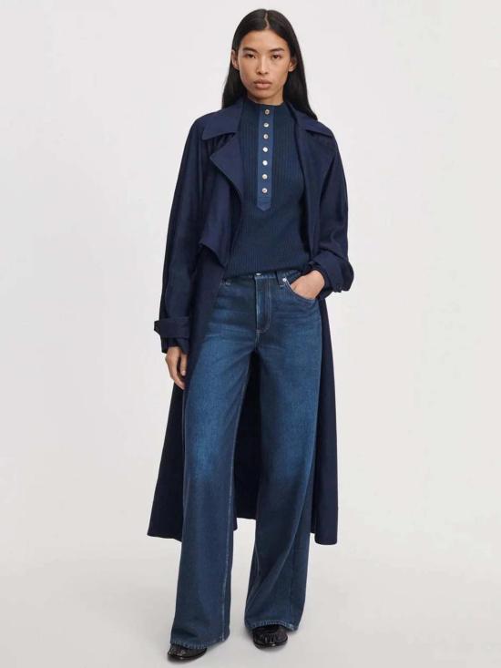  랙앤본 데님 팬츠 Rag & Bone Rb Miramar Sofie 와이드 레그 팬츠 놀리타 - RAG & BONE