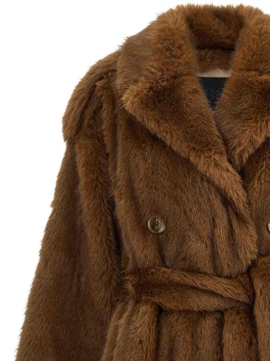 26FW 비비 쿠튀르 무스탕 FARRAHTRENCHMINK BROWN - B&B COUTURE