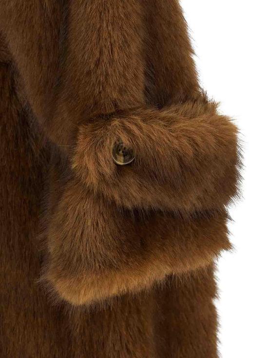 26FW 비비 쿠튀르 무스탕 FARRAHTRENCHMINK BROWN - B&B COUTURE