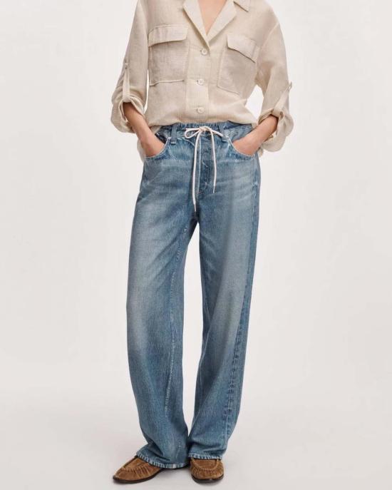  랙앤본 데님 팬츠 Rag & Bone Rb Miramar 드로스트링 와이드 레그 팬츠 엘리스 - RAG & BONE