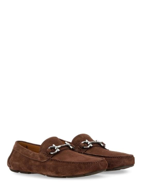  살바토레 페라가모 로퍼 페라가모 모카신 오너먼트 간치니 스플릿 카프  브라운 - SALVATORE FERRAGAMO