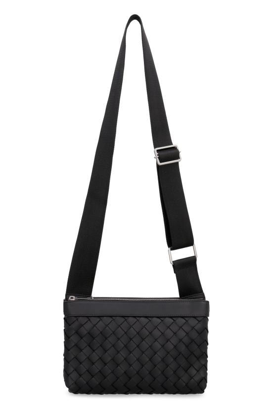  보테가베네타 가방 보테가 베네타 인트레치아토 하이드롤로지 메신저 백 블랙 - BOTTEGA VENETA