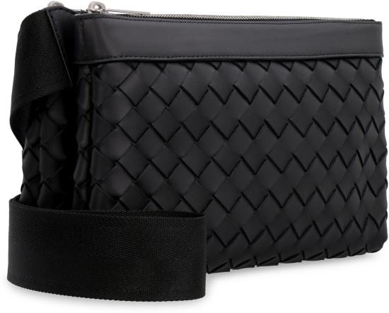  보테가베네타 가방 보테가 베네타 인트레치아토 하이드롤로지 메신저 백 블랙 - BOTTEGA VENETA
