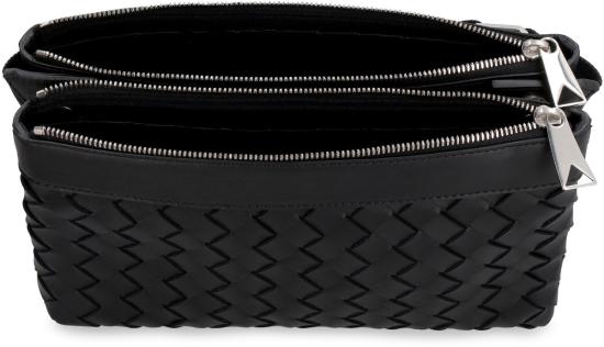  보테가베네타 가방 보테가 베네타 인트레치아토 하이드롤로지 메신저 백 블랙 - BOTTEGA VENETA