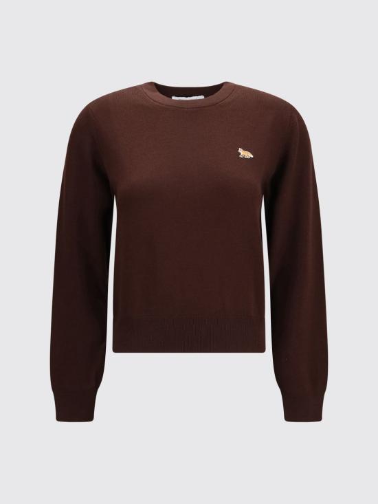26FW 메종키츠네 베이비 폭스 메리노 레귤러 점퍼 PW00801KT1181 0553 Brown - MAISON KITSUNE