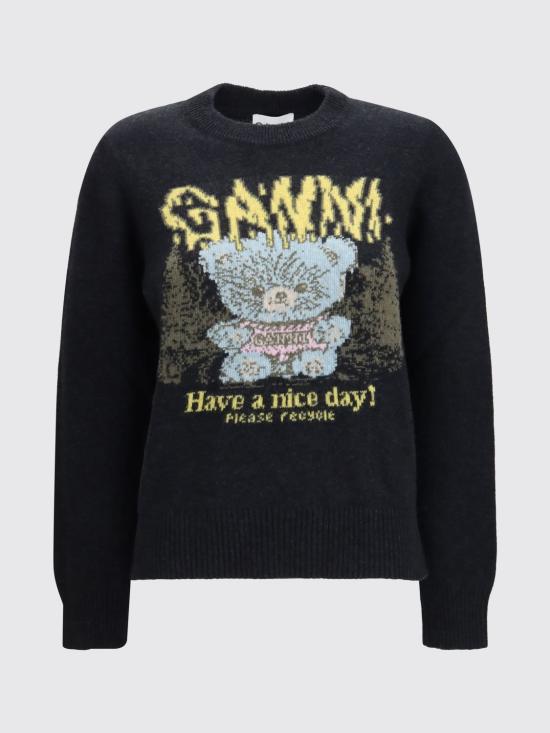 26FW 가니 스웨터 A1150058 252 Black - GANNI