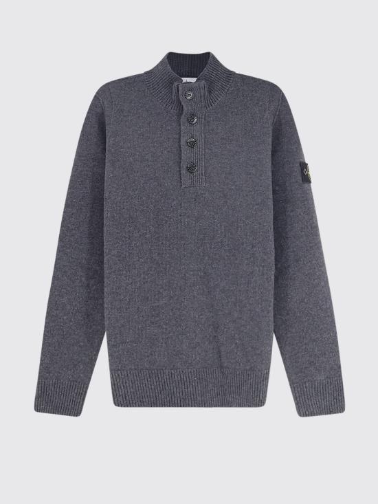 26FW 스톤 아일랜드 램스울 하프집 점퍼 5100040S00A3 V0M62 Grey 1 - STONE ISLAND