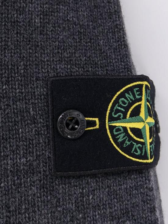 26FW 스톤 아일랜드 램스울 하프집 점퍼 5100040S00A3 V0M62 Grey 1 - STONE ISLAND