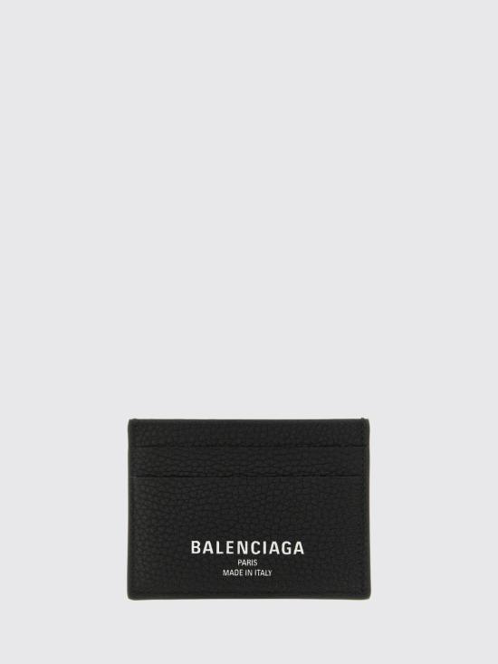 26FW 발렌시아가 로고 크레딧 카드 홀더 8066372ABV0 1000 Black
