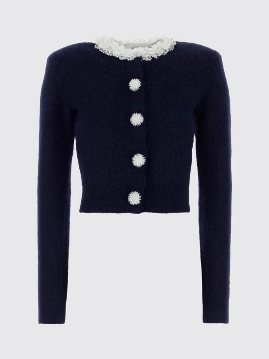 26FW 셀프 포트레이트 스웨터 AW26176TN Navy - SELF PORTRAIT