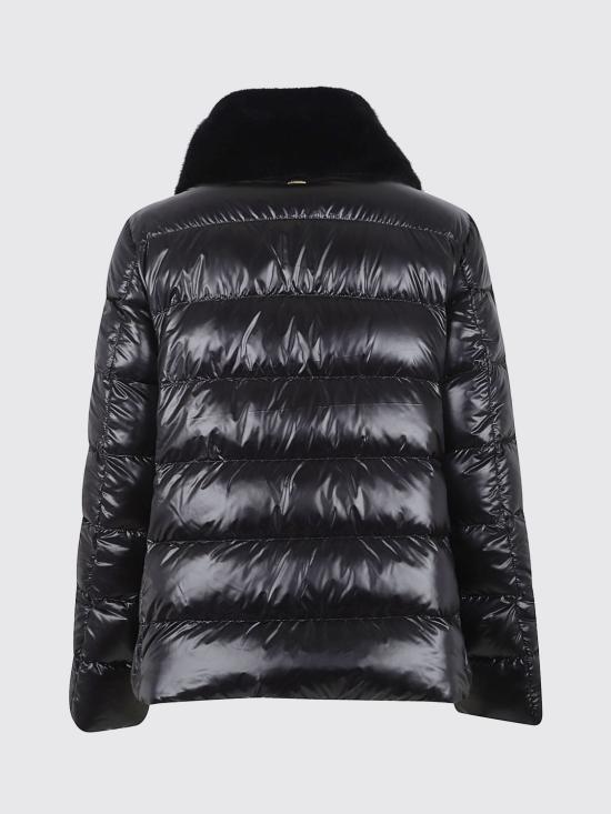 26FW 에르노 울트라라이트 나일론 & 레이디 얼터너티브 퍼 케이프 PI002017D12017Z 9300 Black - HERNO