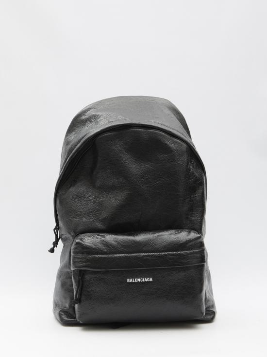 26FW 발렌시아가 로고 패치 익스플로러 백팩 503221 BLACK