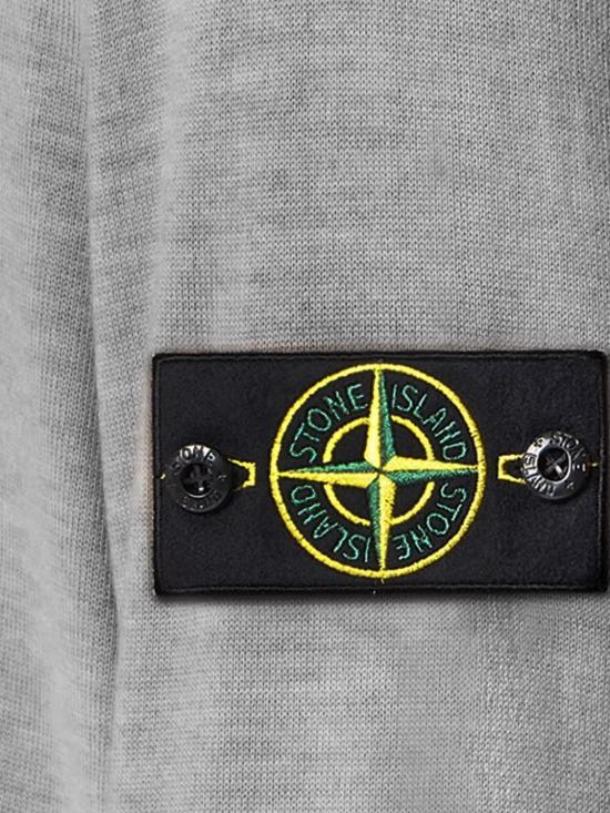 26FW 스톤 아일랜드 라이트 RWS 퓨어 울 크루넥 스웨트셔츠 5100071S00C4 V0M49 Grey - STONE ISLAND