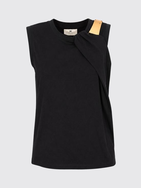 26FW 엘리자베타프랜치 탑 CN00166E2 110 Black - ELISABETTA FRANCHI
