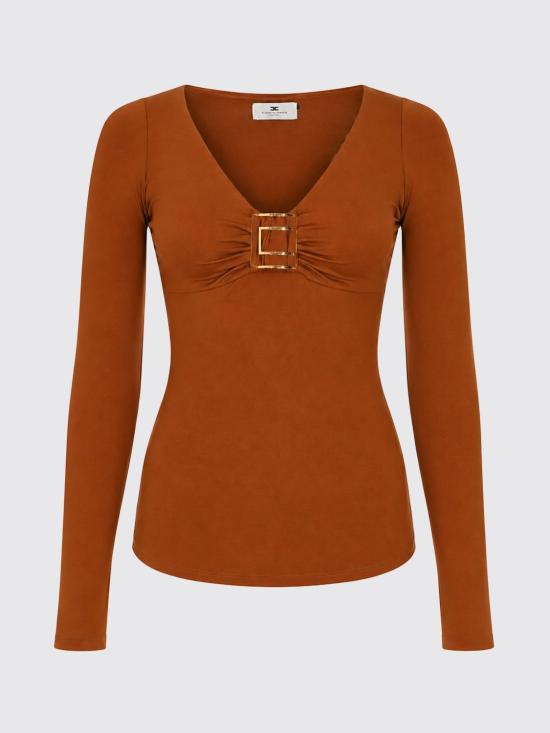 26FW 엘리자베타프랜치 탑 MD00567E2 FK3 Brown - ELISABETTA FRANCHI