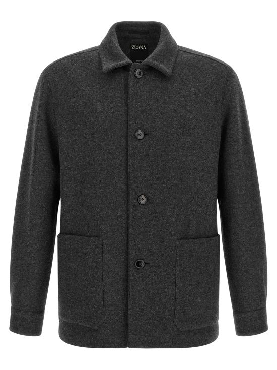 26FW 에르메네질도제냐 긴팔 셔츠 450C11A41DHAQ07 Gray