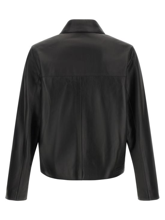 26FW 아미 가죽 자켓 HJK954LH0068001 Black - AMI