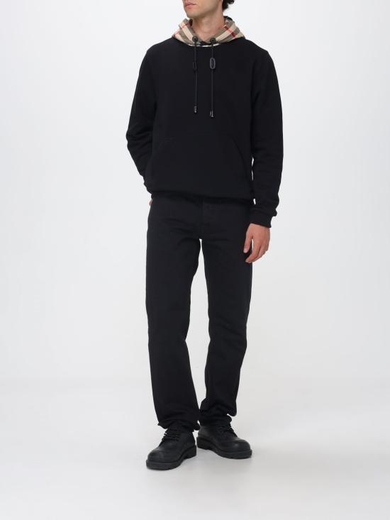 26FW 버버리 체크 후드 코튼 후드 8058117 Black - BURBERRY
