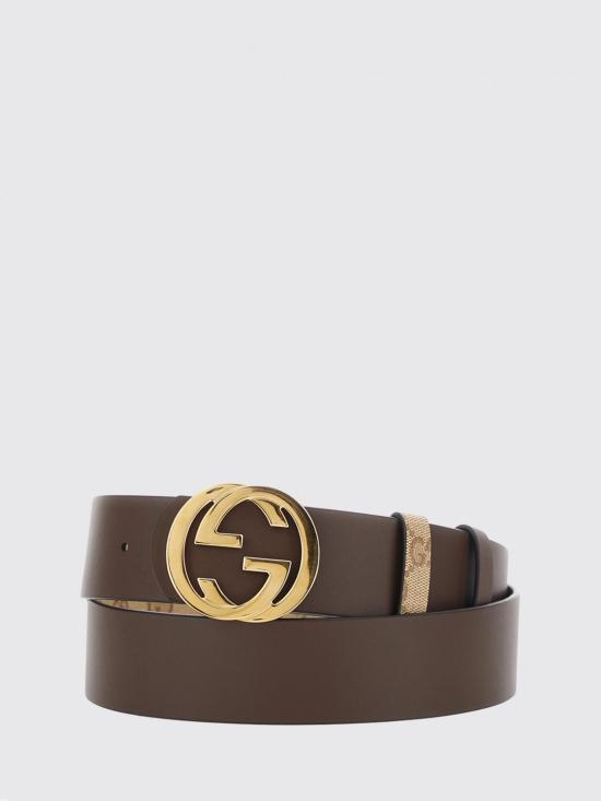 26FW 구찌 GG 캔버스 플레인 레더 리버서블 벨트 876356AAGRK 9751 Beige - GUCCI