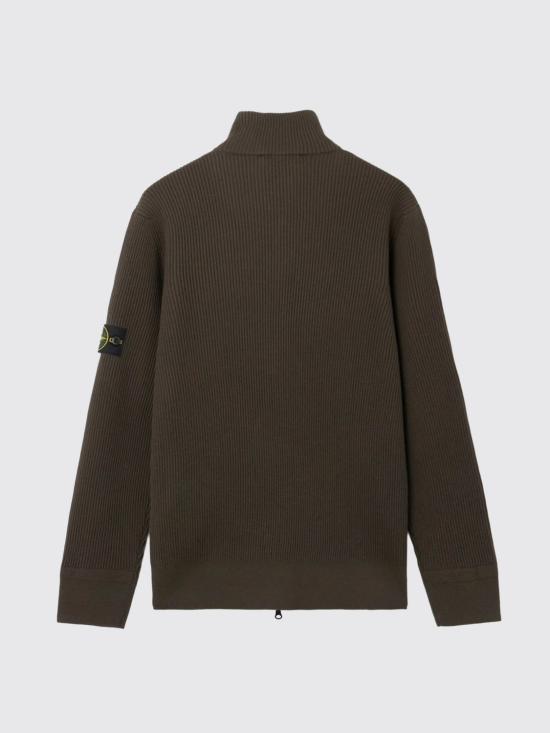 26FW 스톤 아일랜드 와펜 패치 터틀넥 니트 집업 5100017S00C2 V0078 Grey - STONE ISLAND