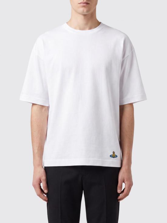 26SS 비비안웨스트우드 반팔 티셔츠 3G01004QJ001M A401 White