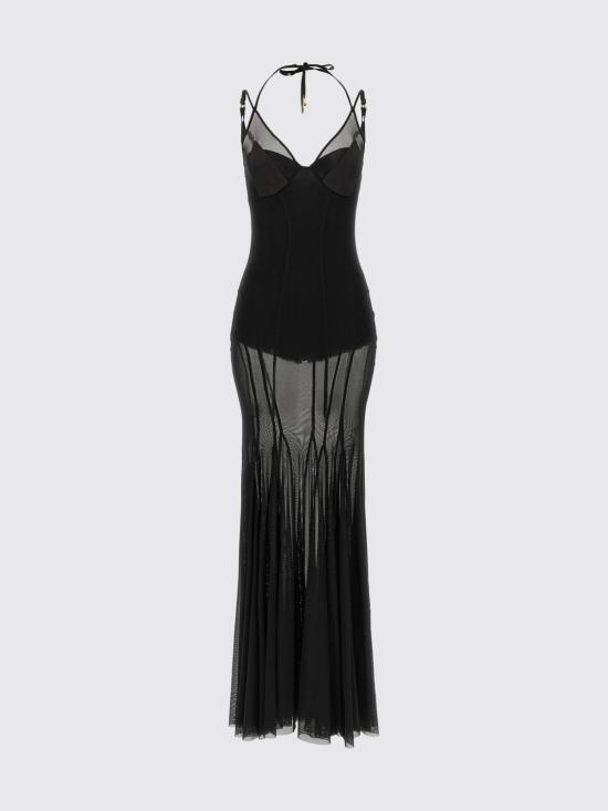26FW 엘리자베타프랜치 롱 원피스 ABR1466E2 110 Black - ELISABETTA FRANCHI