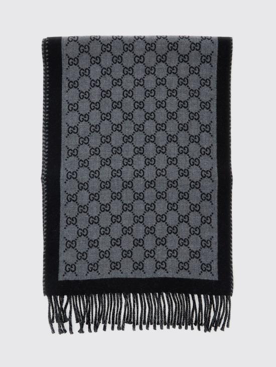 26FW 구찌 울 자카드 스카프 8355344G200 1360 Black