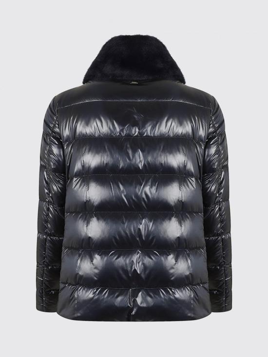 26FW 에르노 울트라라이트 나일론 & 레이디 얼터너티브 퍼 케이프 PI002017D12017Z 9200 Navy - HERNO