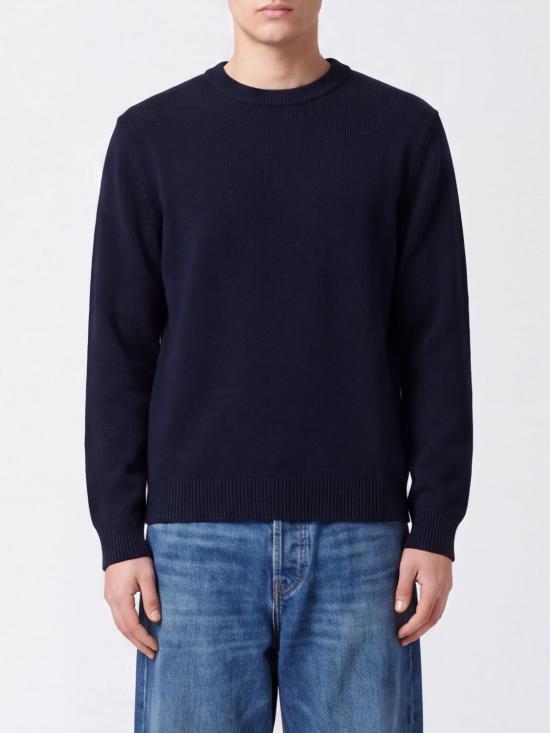 26FW 골든구스 코튼 라운드넥 스웨터 GMP00839P00066250486 Blue