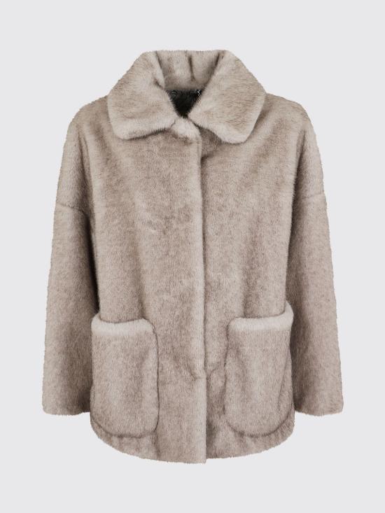 26FW 에르노 페이크 퍼 패치 포켓 코트 GC000600D12739 9410 Grey - HERNO
